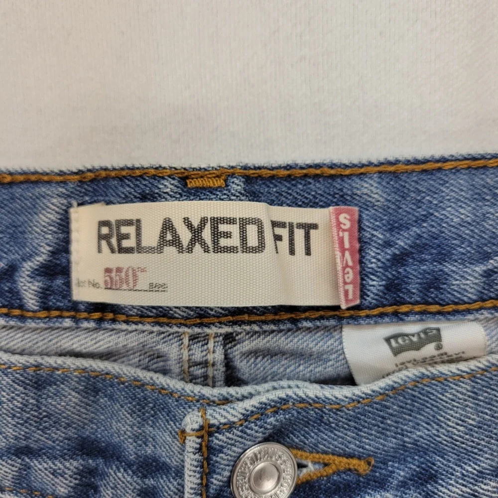 Levi's 550 Relaxed Tapered Jeans Mens 42x30‎ Blue Medium Wash Y2K Denim